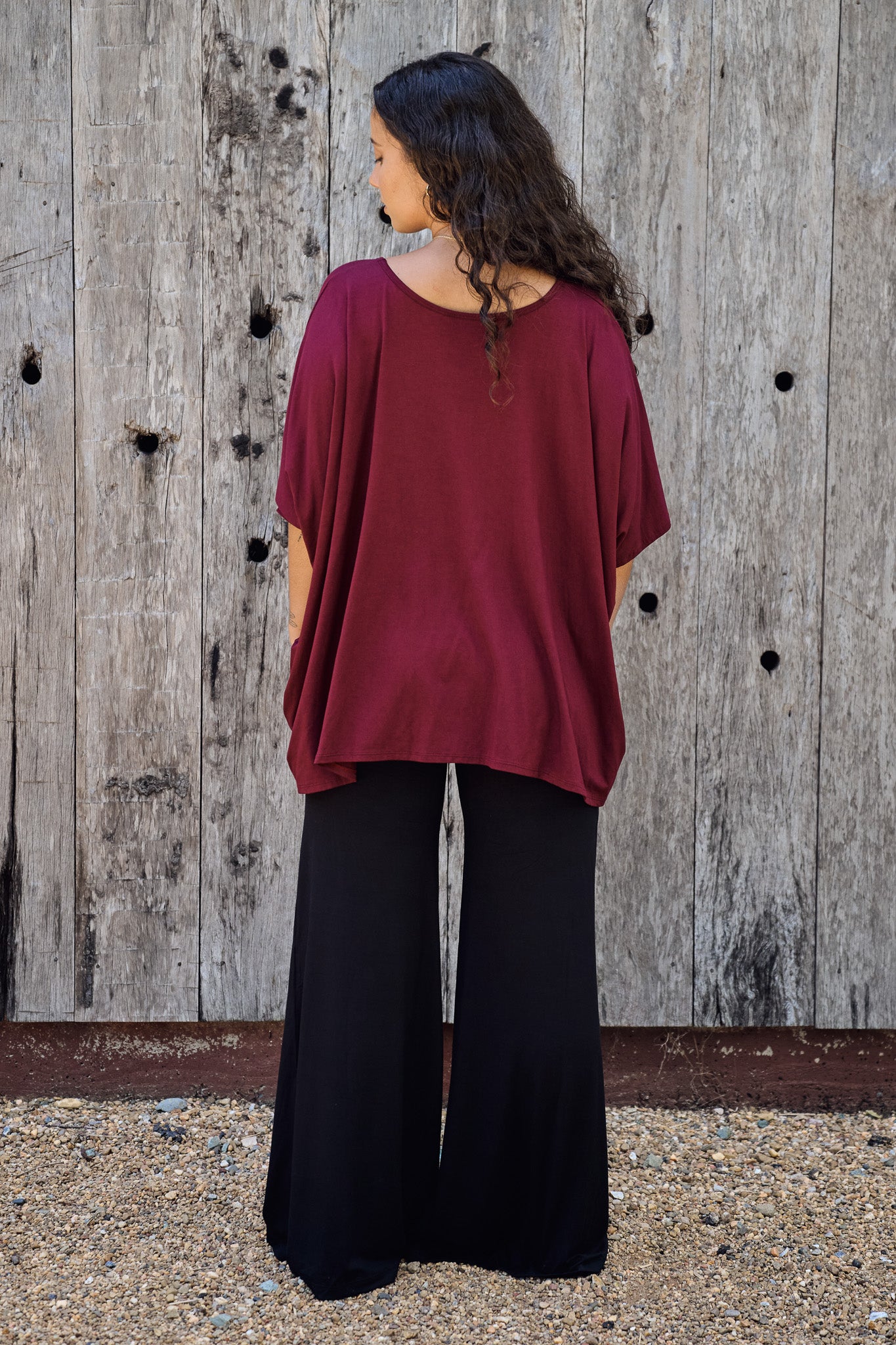 Dreamer Top Maroon RenewBohemianBasicsDreamerredPalazzoblack5 Renew Bohemian Pty Ltd