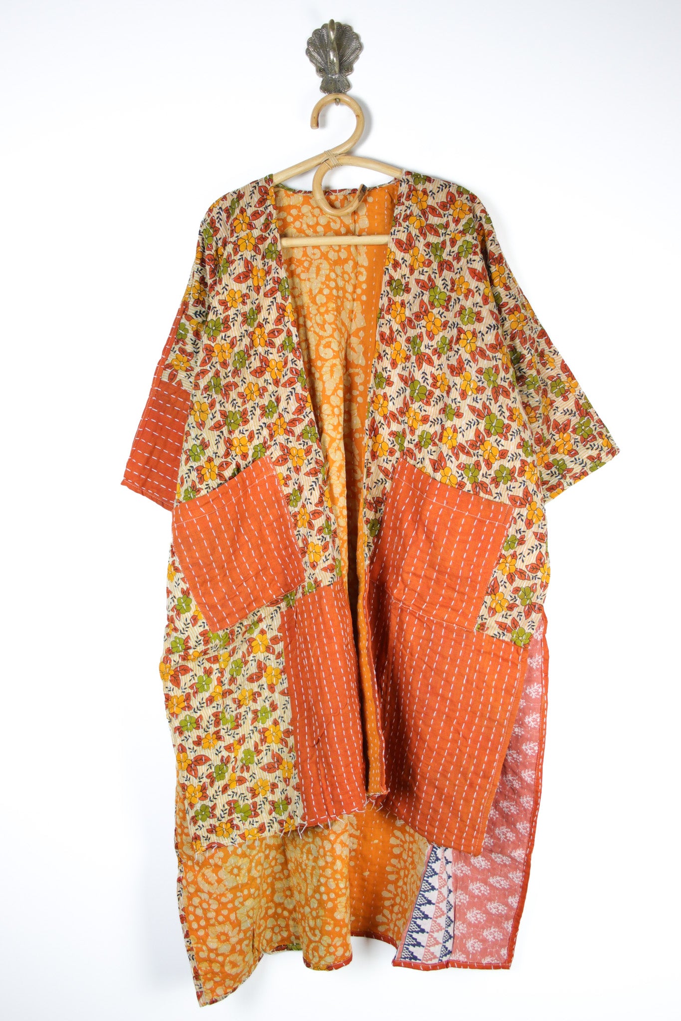 Kantha Ruana Long Sleeve (14567)