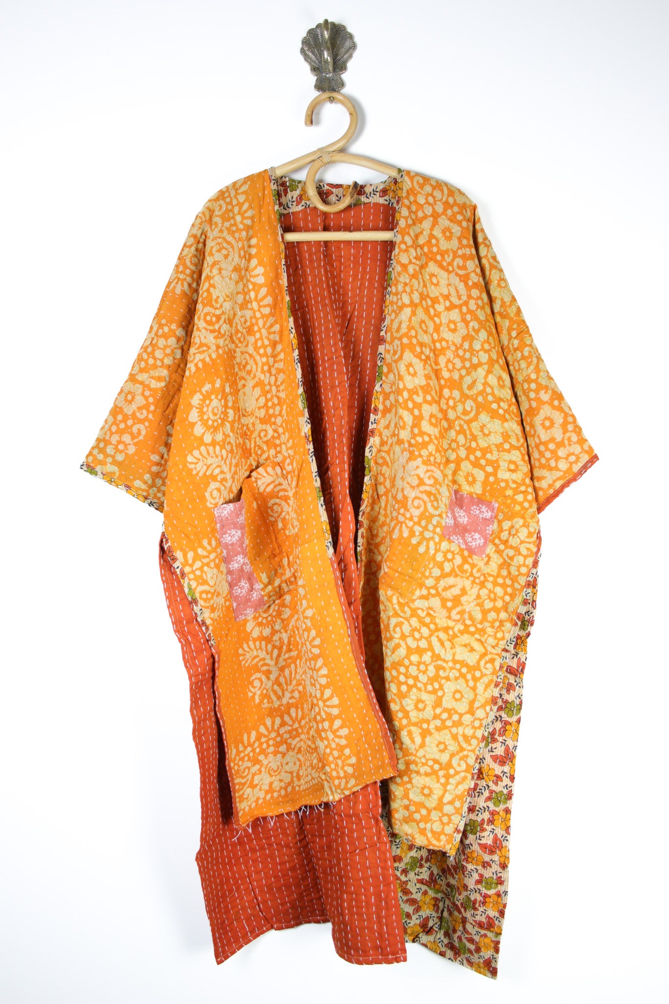 Kantha Ruana Long Sleeve (14567)