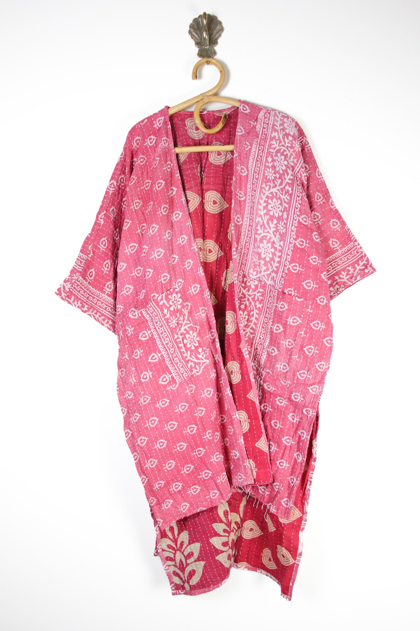 Kantha Ruana Long Sleeve (14568)