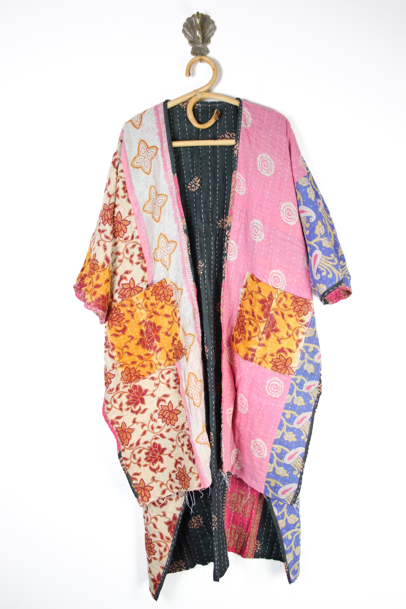 Kantha Ruana Long Sleeve (14574)