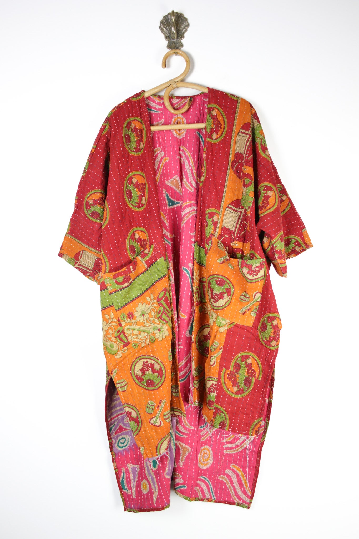 Kantha Ruana l/slv (14582)