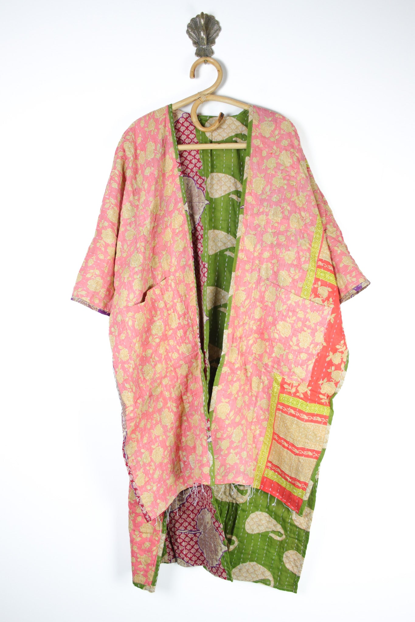Kantha Ruana Long Sleeve (14583)