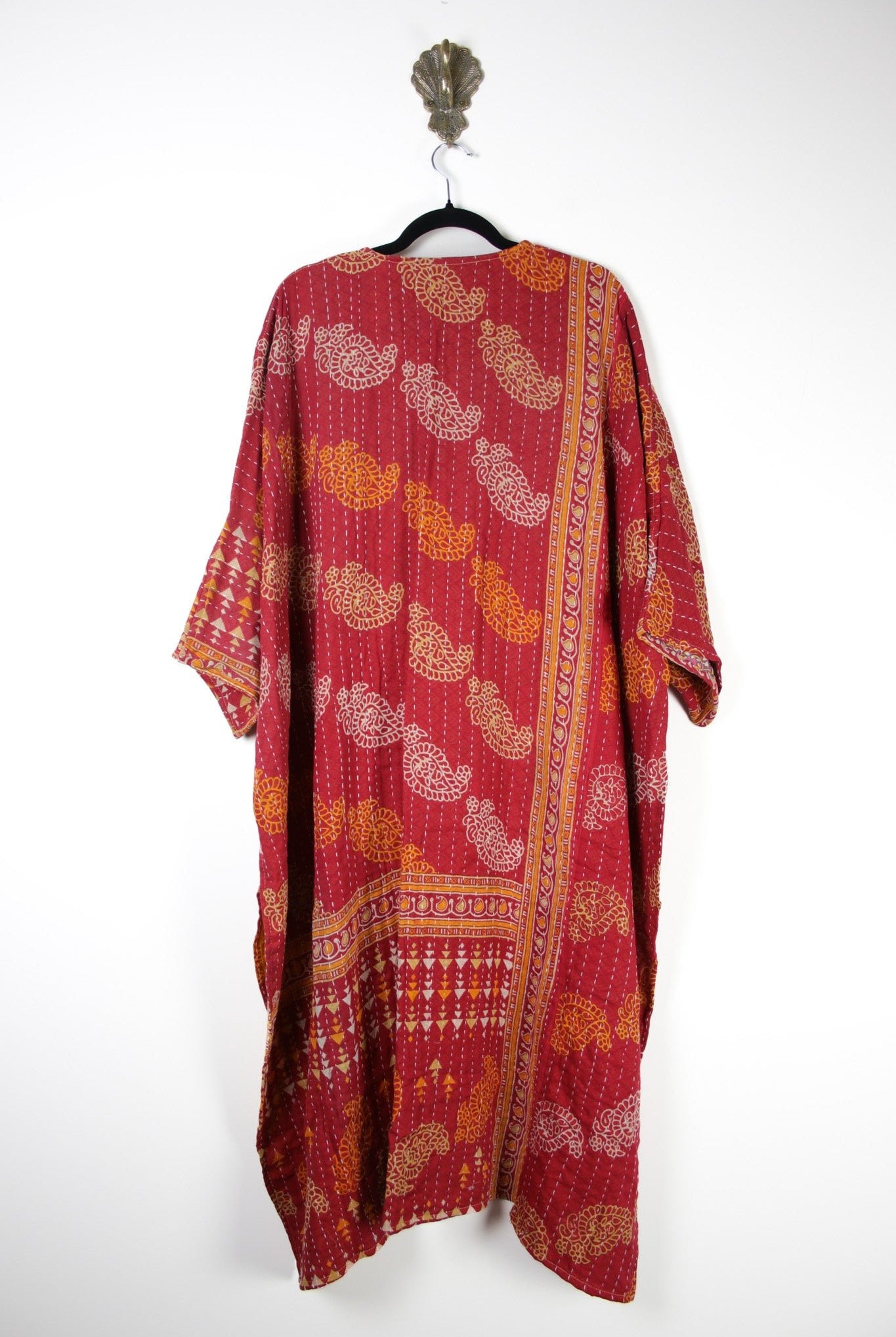 Kantha Ruana l/slv (17550) RuanaRenewVintage175502 Renew Bohemian Pty Ltd
