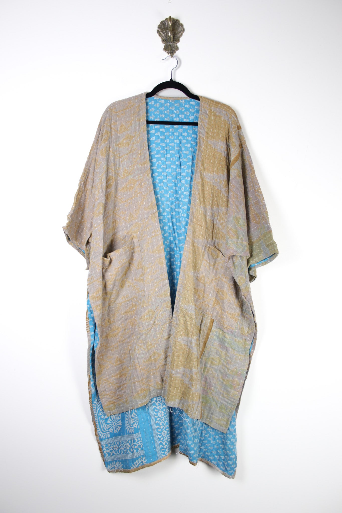 Kantha Ruana Long Sleeve (17557)
