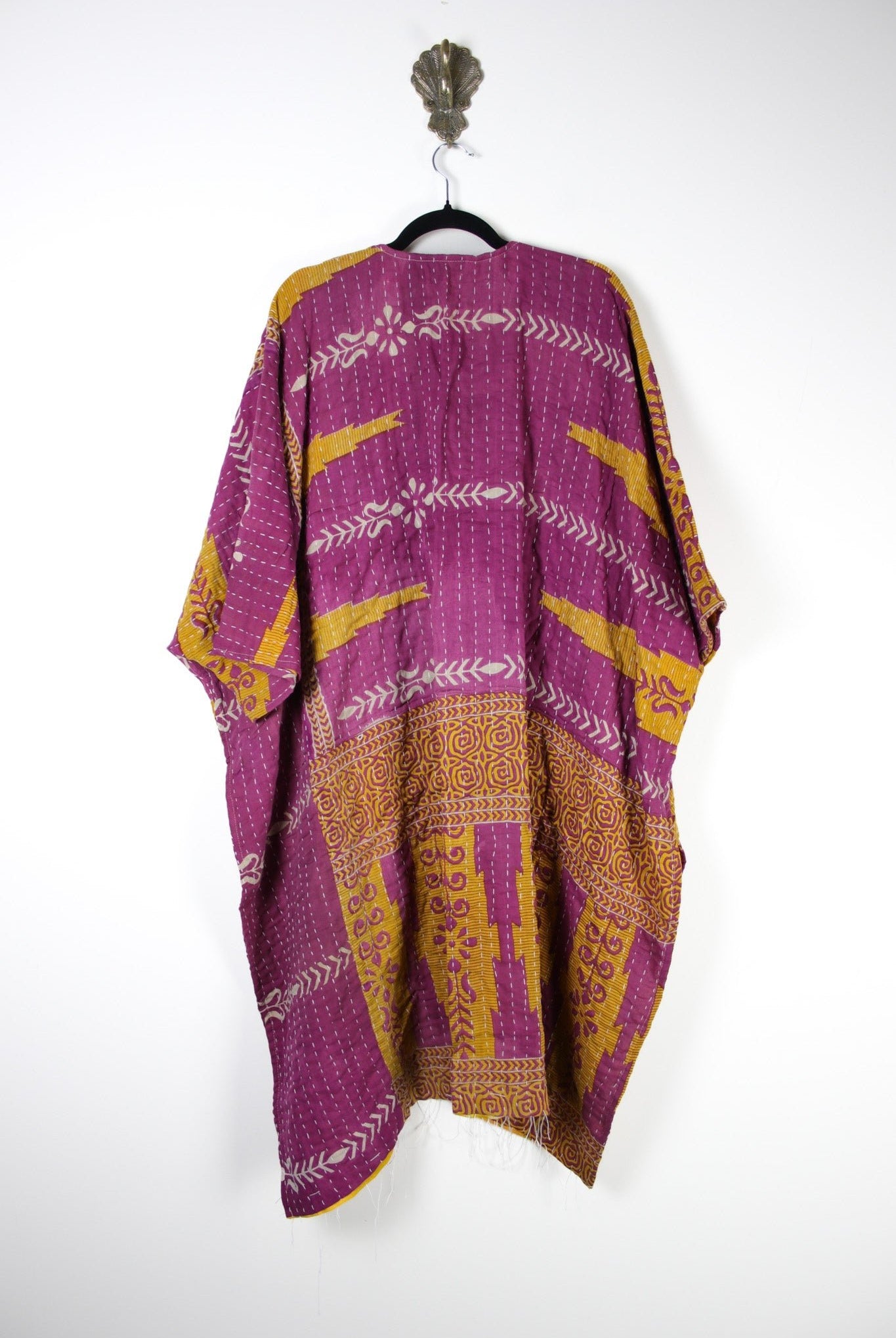 Kantha Ruana l/slv (17558) RuanaRenewVintage175582 Renew Bohemian Pty Ltd