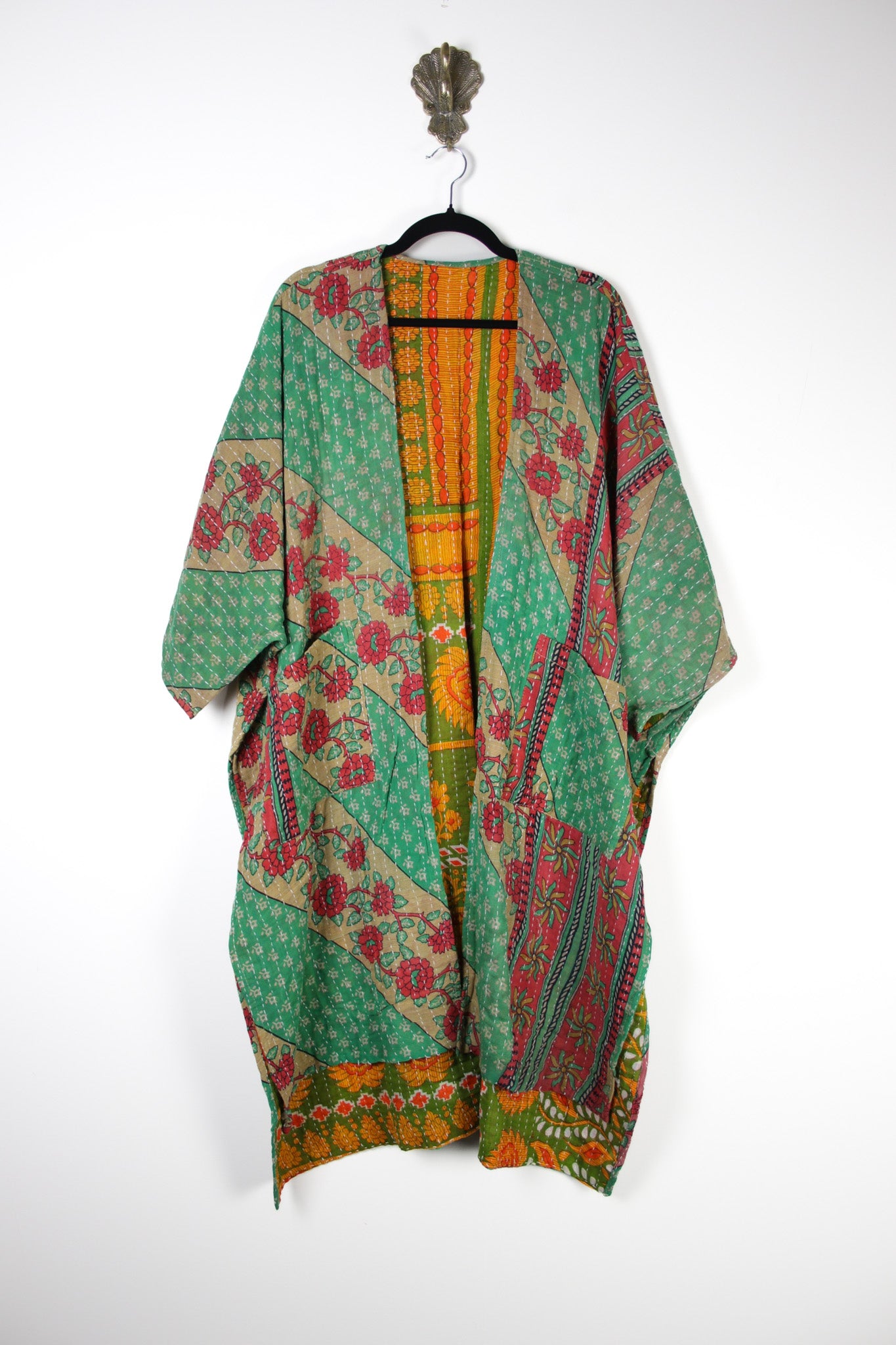 Kantha Ruana Long Sleeve (17559)