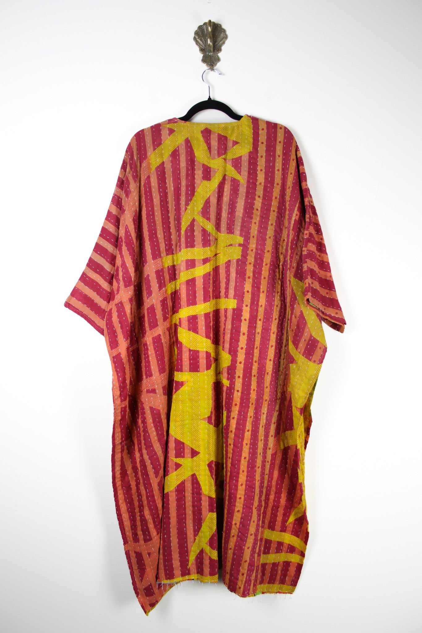 Kantha Ruana l/slv (17560) RuanaRenewVintage175602 Renew Bohemian Pty Ltd