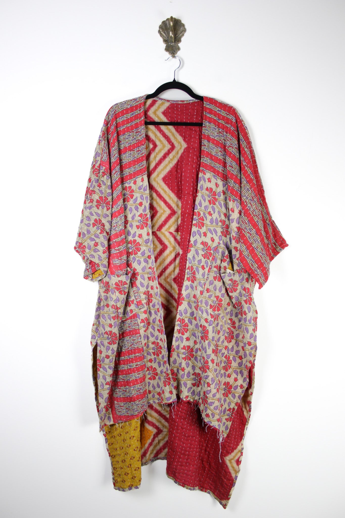 Kantha Ruana Long Sleeve (17562)