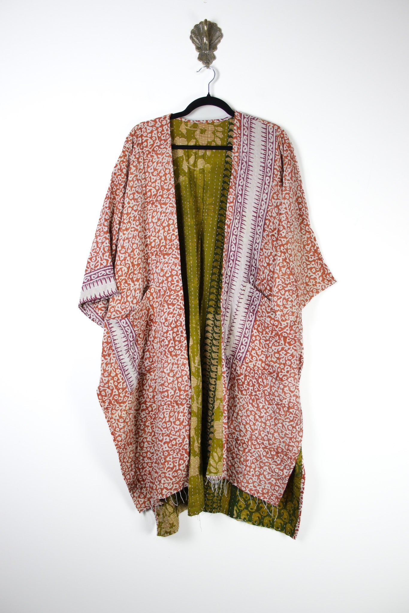 Kantha Ruana Long Sleeve (17567)