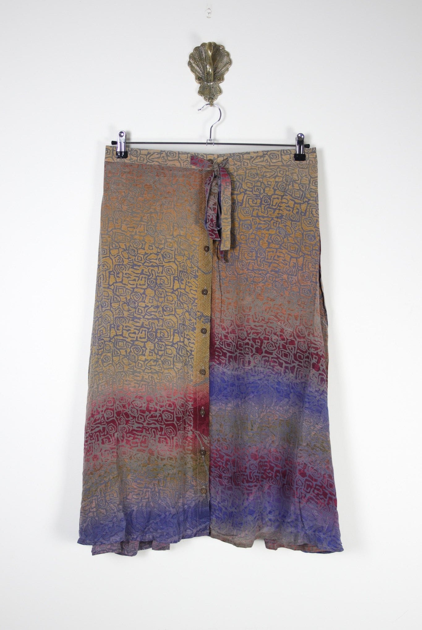 Sarita Silk Skirt 2XL (6579) SaritaSkirt2XLRenewVintage65791 Renew Bohemian Pty Ltd