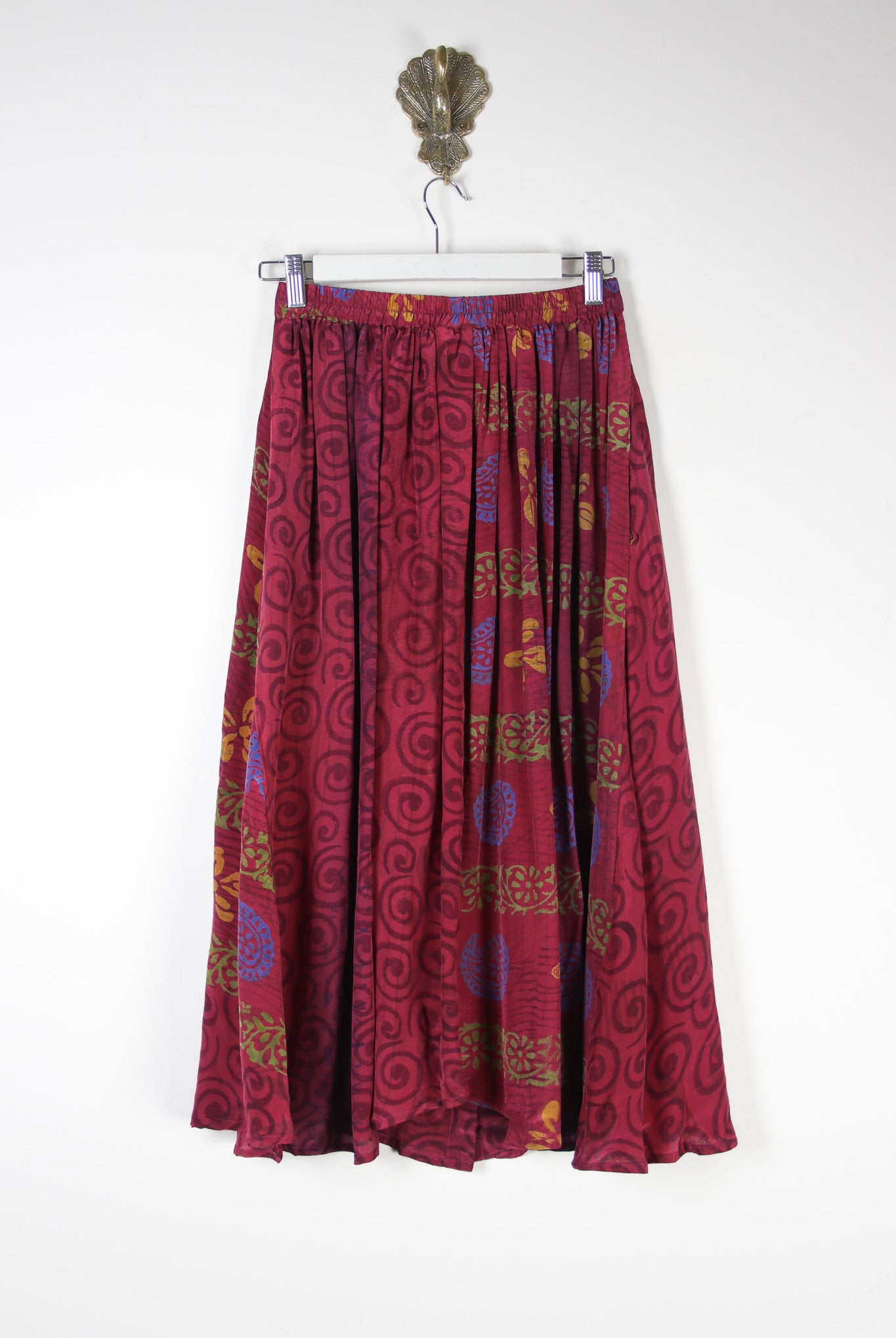 Sarita Silk Skirt S (6508) SaritaSkirtSRenewVintage65082 Renew Bohemian Pty Ltd