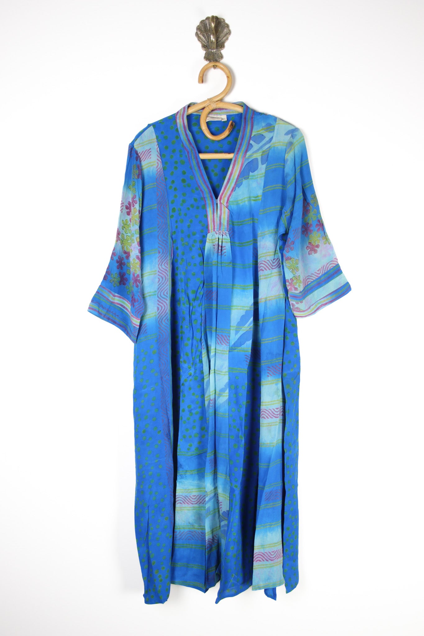 Selene Silk Dress 2XL (11504) SeleneDress2XLRenewVintage11504MARK1 Renew Bohemian Pty Ltd