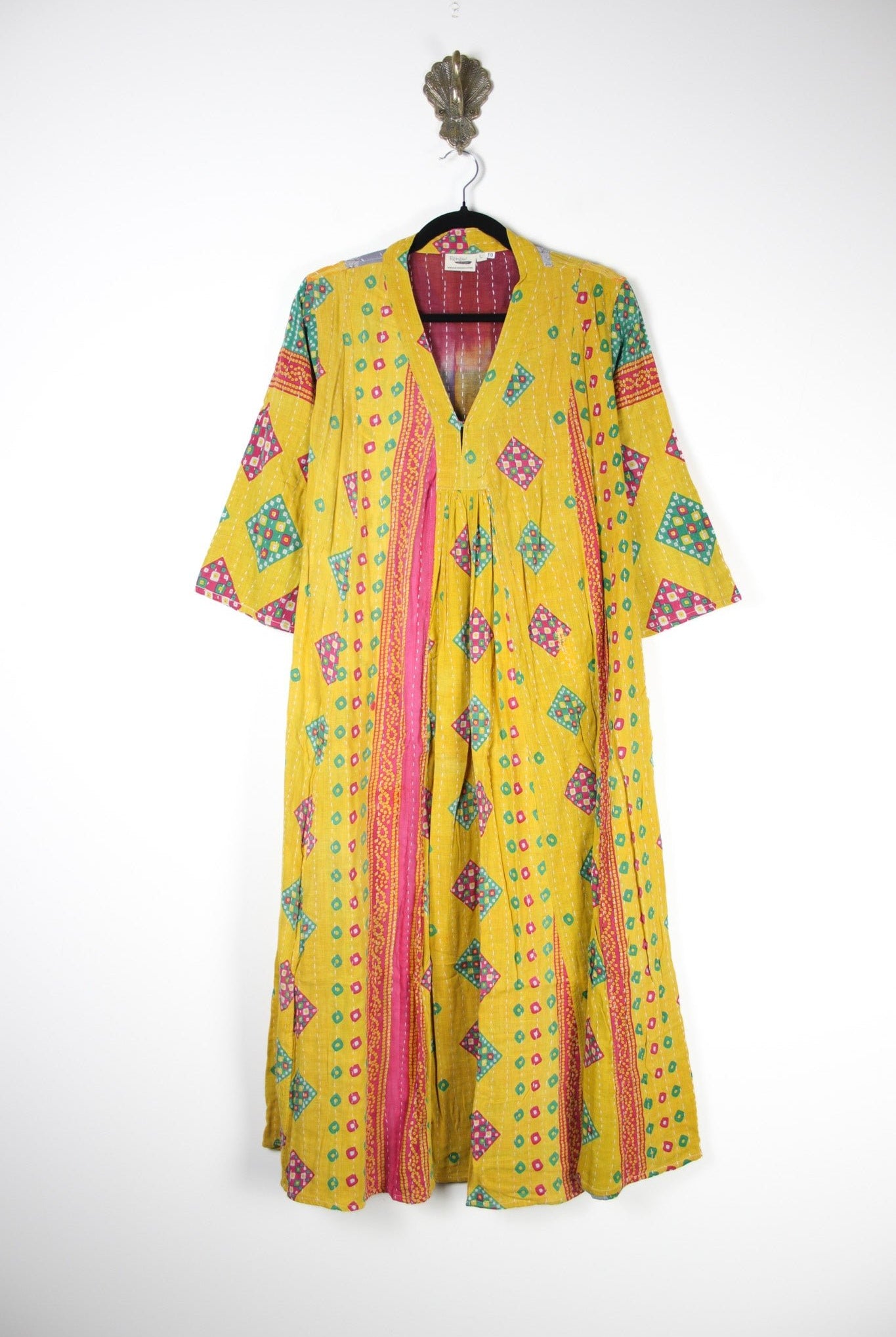 Selene Kantha Dress L (18442) SeleneDressLRenewBohemian184421 Renew Bohemian Pty Ltd