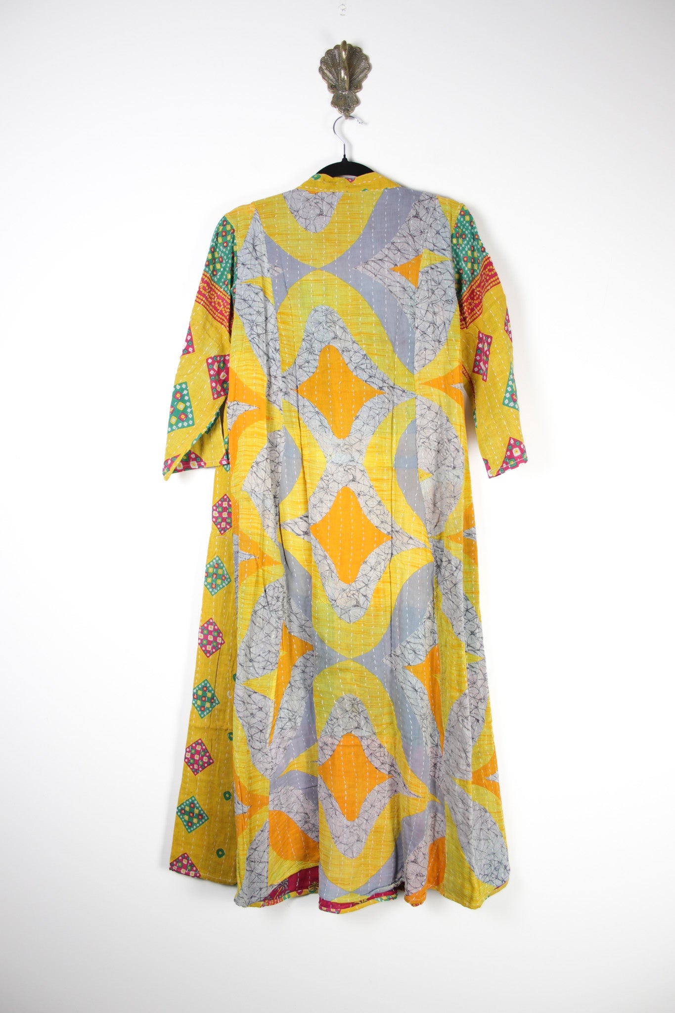 Selene Kantha Dress L (18442) SeleneDressLRenewBohemian184422 Renew Bohemian Pty Ltd