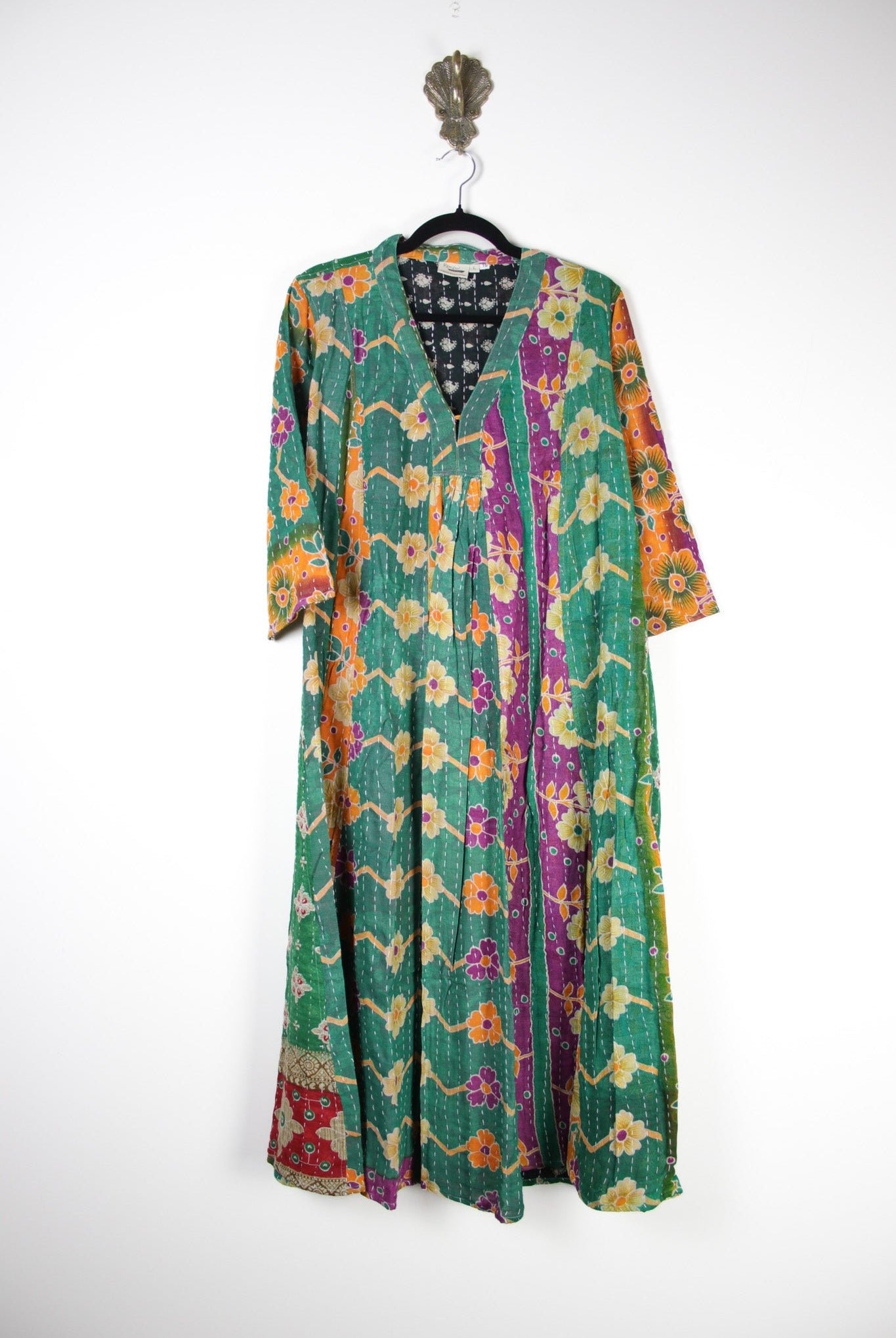 Selene Kantha Dress L (18445) SeleneDressLRenewBohemian184451 Renew Bohemian Pty Ltd