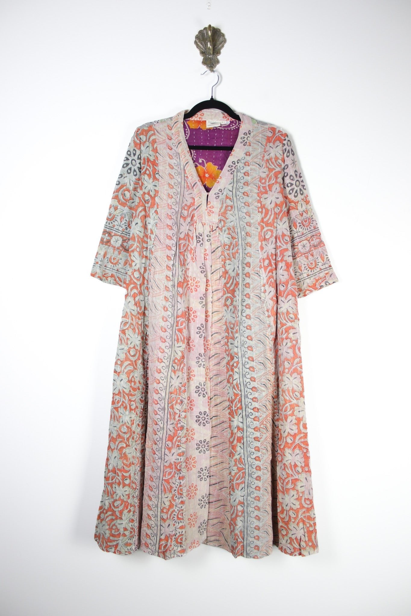 Selene Kantha Dress L (18447) SeleneDressLRenewBohemian184471 Renew Bohemian Pty Ltd