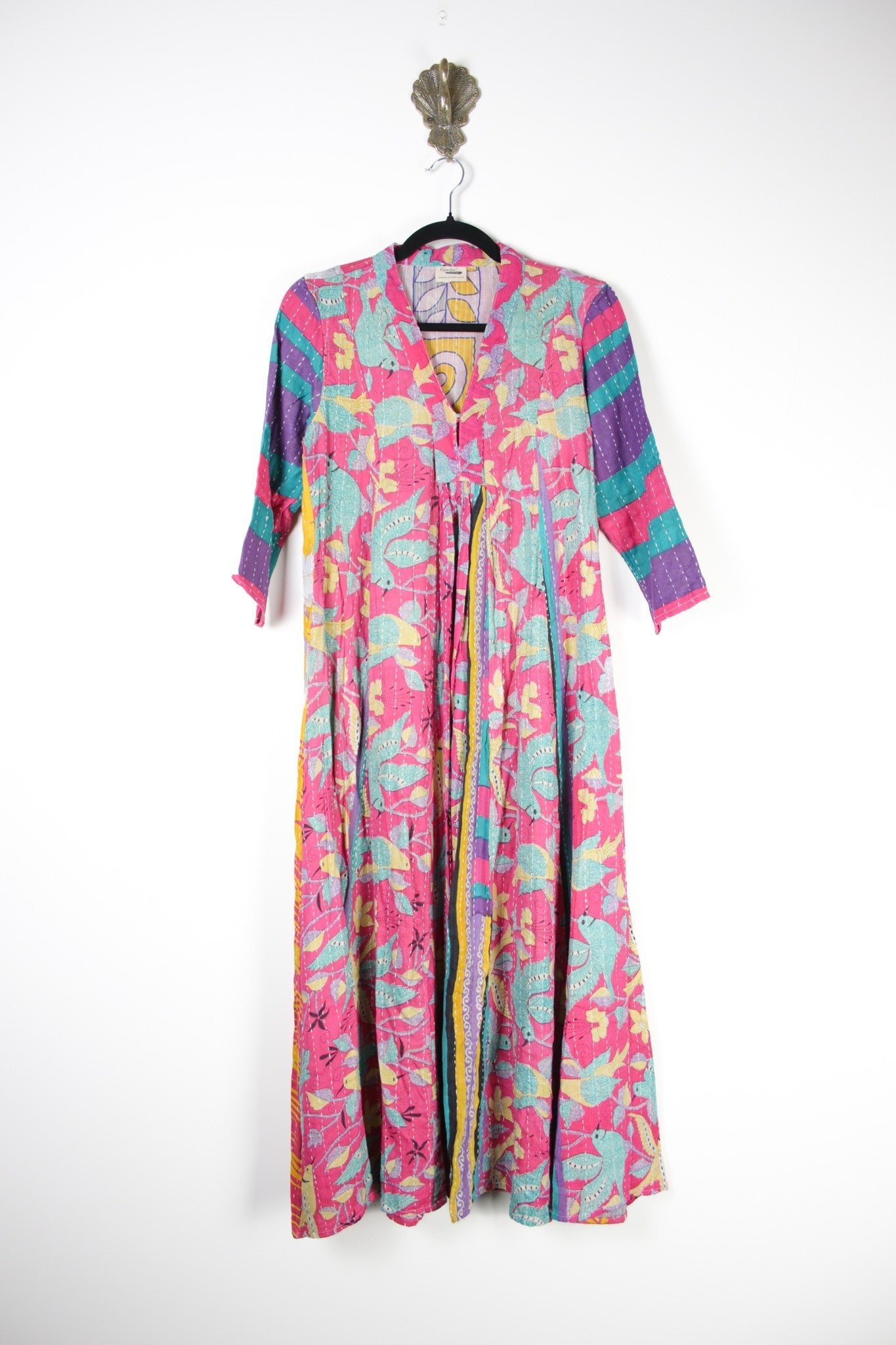 Selene Kantha Dress XS (18460) SeleneDressXSRenewBohemian184601 Renew Bohemian Pty Ltd