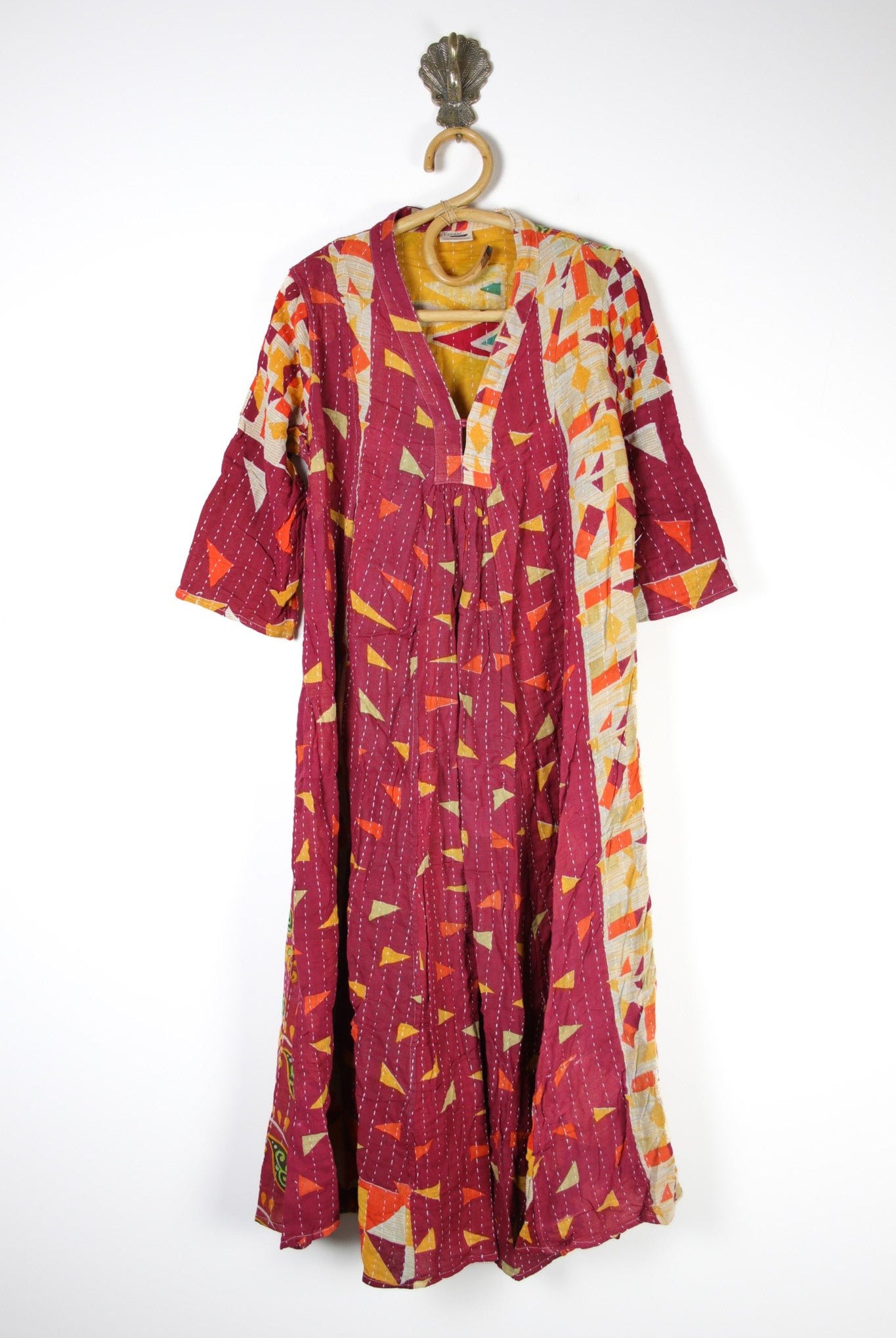 Selene Kantha Dress L (14819) SeleneKanthaDressLRenewVintage148191 Renew Bohemian Pty Ltd