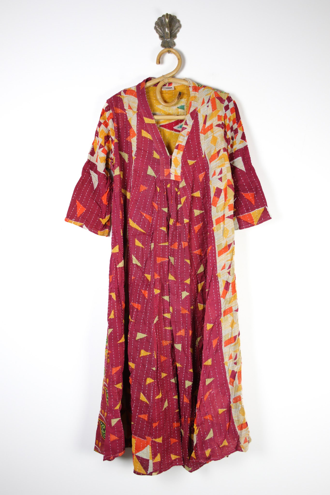 Selene Kantha Dress L (14819) SeleneKanthaDressLRenewVintage148191 Renew Bohemian Pty Ltd