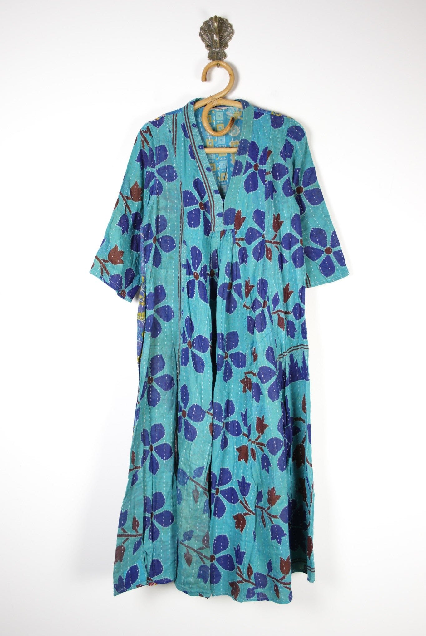 Selene Kantha Dress L (14821) SeleneKanthaDressLRenewVintage148211_af4b59ad-a567-4c29-92ea-22a7c5ec2a4b Renew Bohemian Pty Ltd