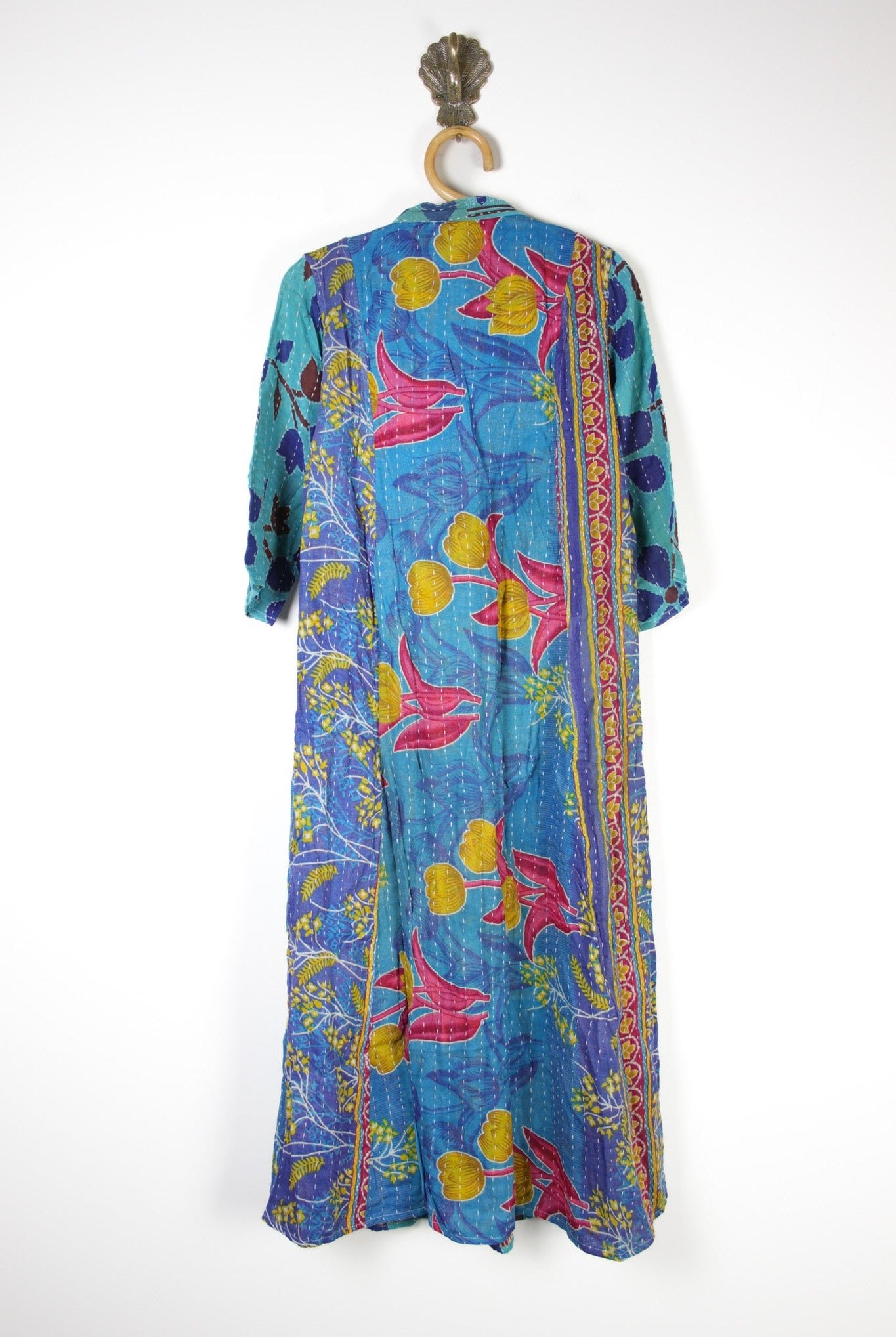 Selene Kantha Dress L (14821) SeleneKanthaDressLRenewVintage148212_240bc022-1506-4e3d-b144-74127b13e1fe Renew Bohemian Pty Ltd