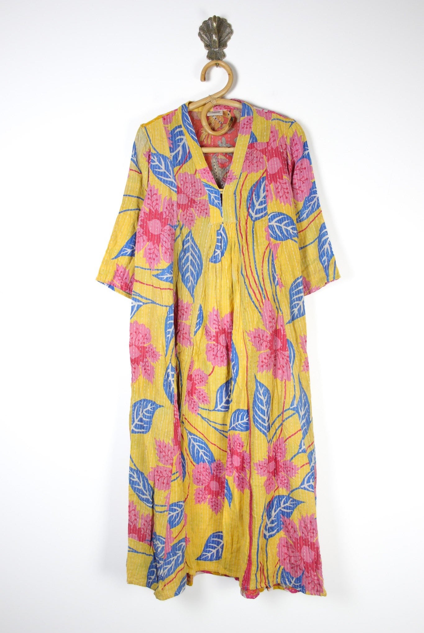Selene Kantha Dress L (14823) SeleneKanthaDressLRenewVintage148231 Renew Bohemian Pty Ltd