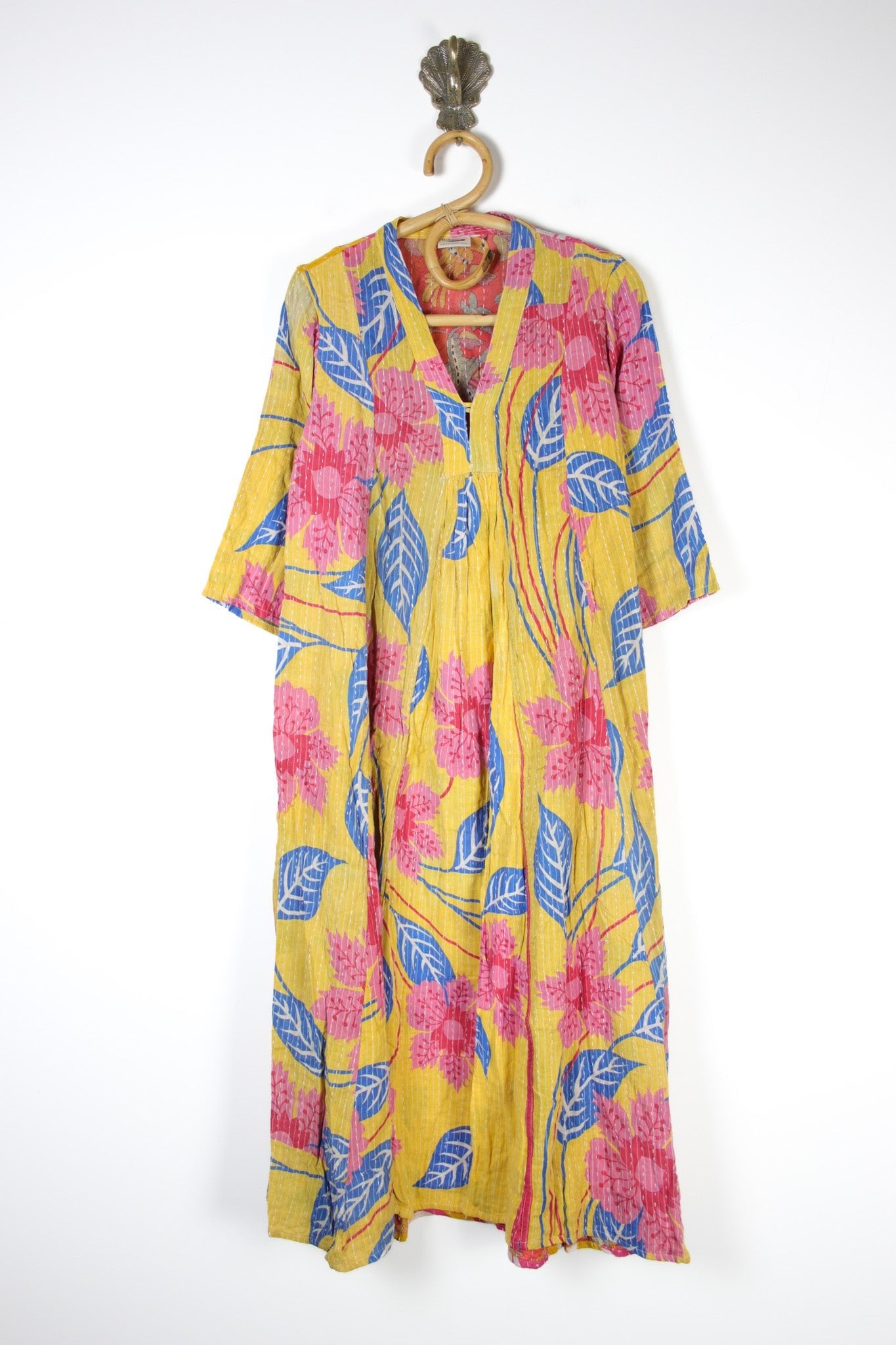 Selene Kantha Dress L (14823) SeleneKanthaDressLRenewVintage148231 Renew Bohemian Pty Ltd