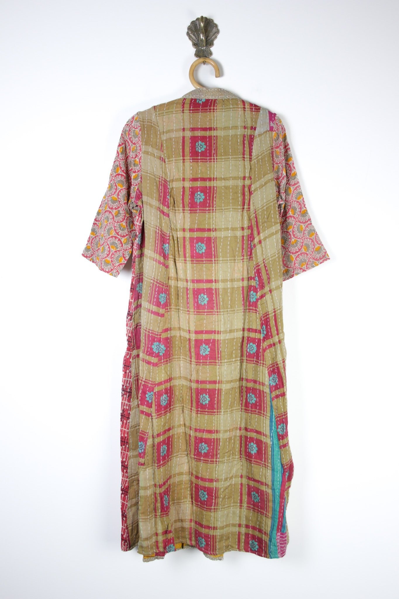 Selene Kantha Dress L (14838) SeleneKanthaDressLRenewVintage148382 Renew Bohemian Pty Ltd