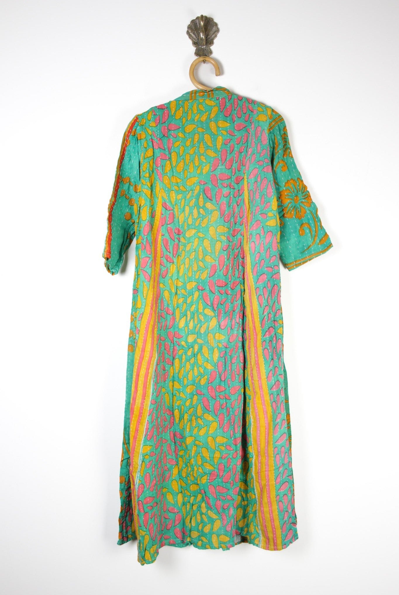 Selene Kantha Dress M (14803) SeleneKanthaDressMRenewVintage148032 Renew Bohemian Pty Ltd