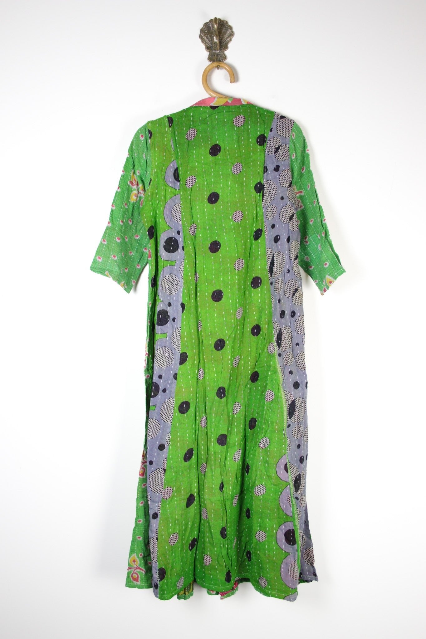 Selene Kantha Dress M (14805) SeleneKanthaDressMRenewVintage148052 Renew Bohemian Pty Ltd