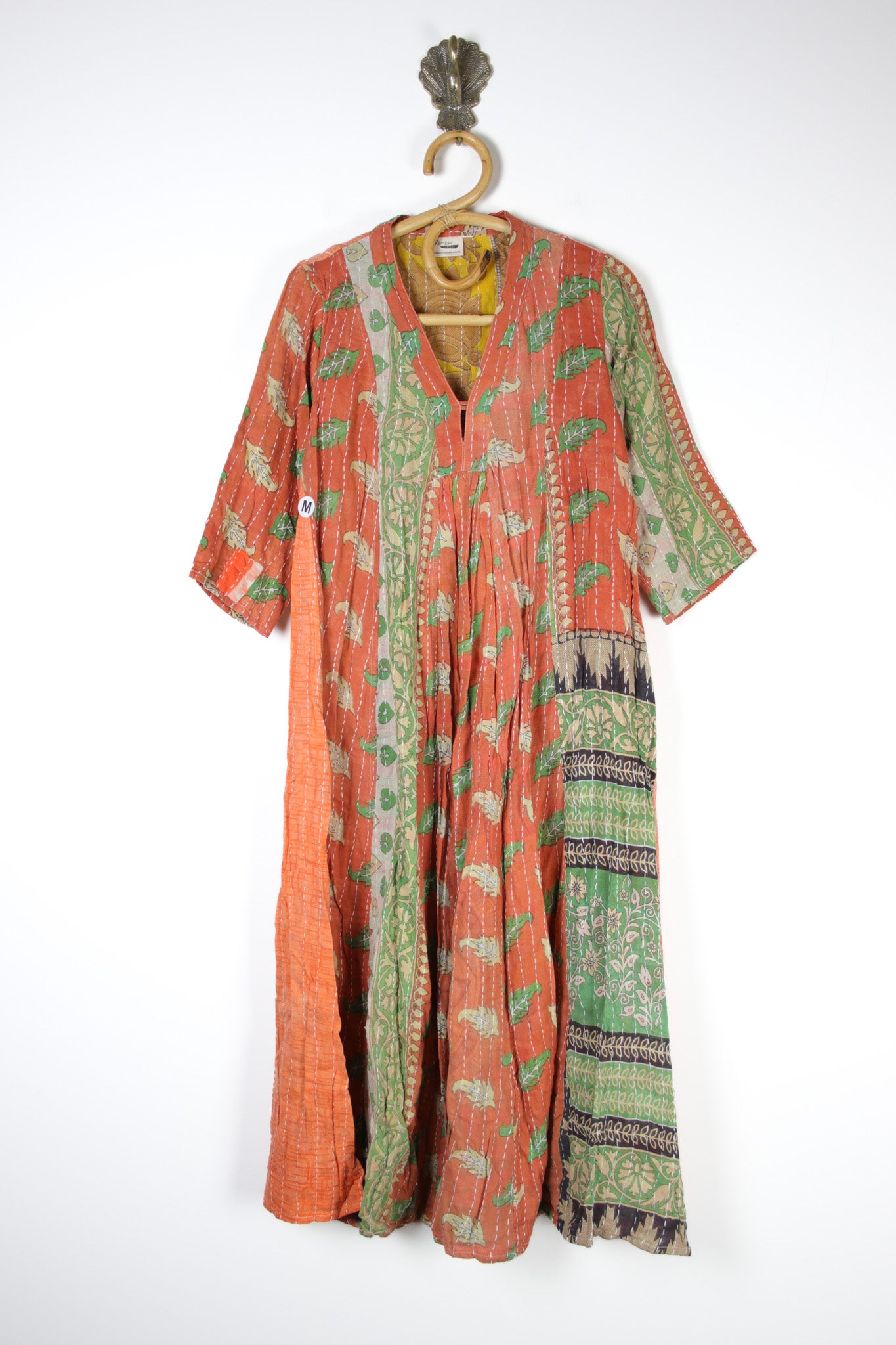 Selene Kantha Dress M (14810) SeleneKanthaDressMRenewVintage148101 Renew Bohemian Pty Ltd
