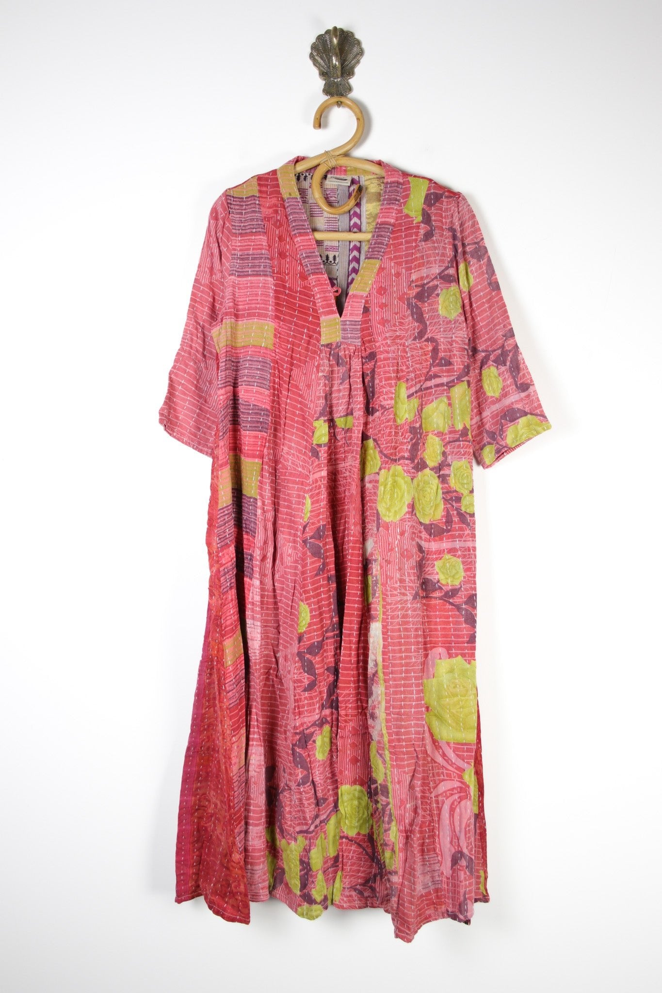 Selene Kantha Dress M (14811) SeleneKanthaDressMRenewVintage148111 Renew Bohemian Pty Ltd