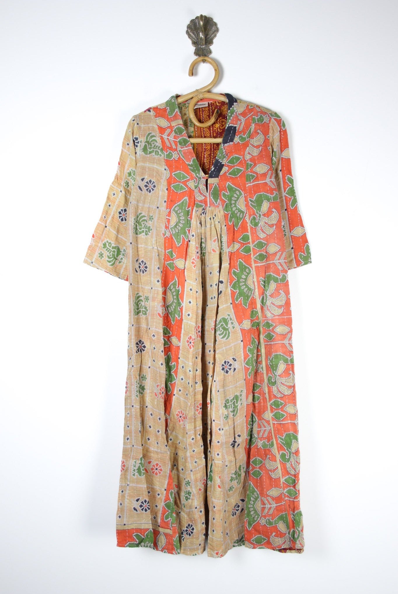 Selene Kantha Dress M (14812) SeleneKanthaDressMRenewVintage148121 Renew Bohemian Pty Ltd