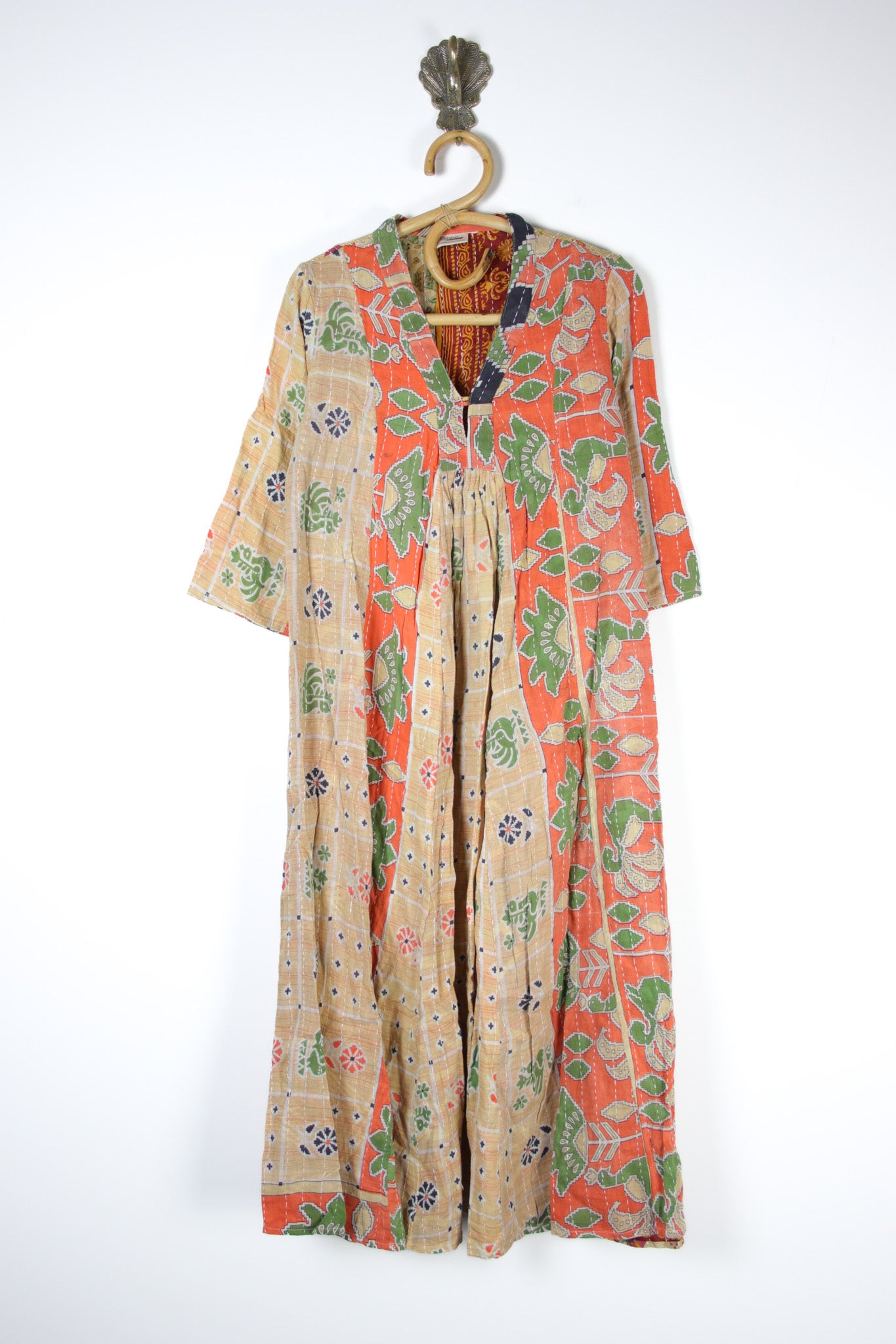 Selene Kantha Dress M (14812) SeleneKanthaDressMRenewVintage148121 Renew Bohemian Pty Ltd