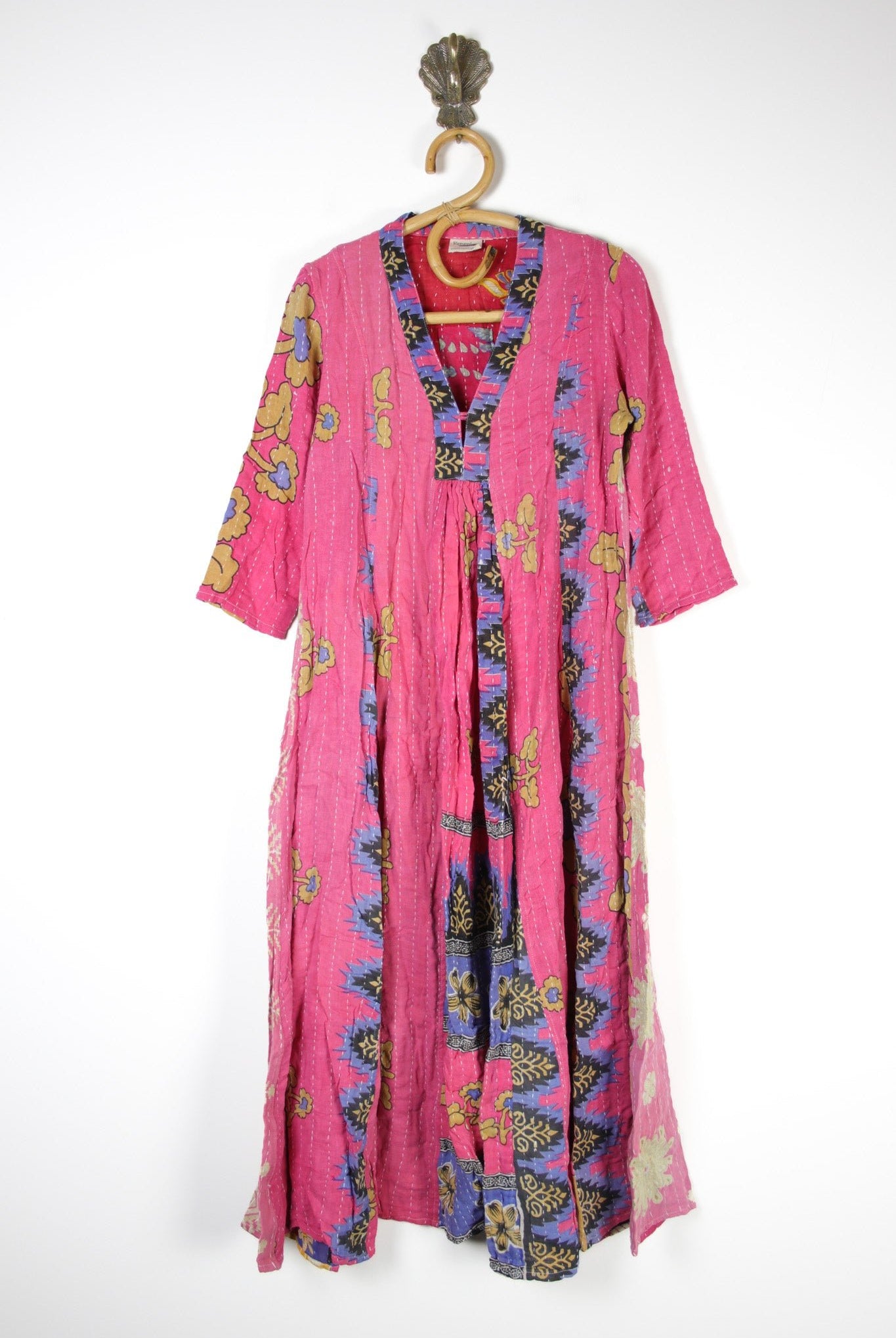 Selene Kantha Dress S (14795) SeleneKanthaDressSRenewVintage147951 Renew Bohemian Pty Ltd
