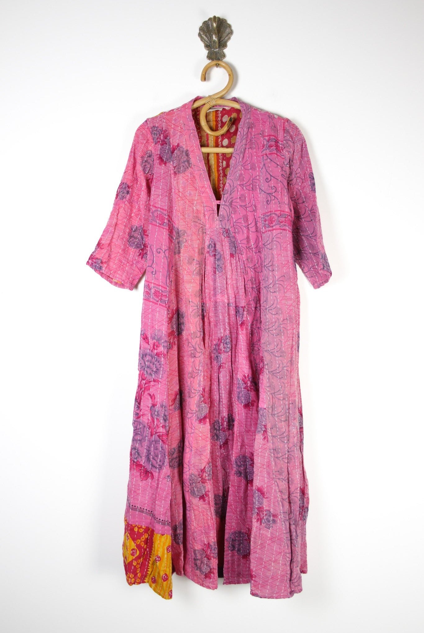 Selene Kantha Dress S (14801) SeleneKanthaDressSRenewVintage148011 Renew Bohemian Pty Ltd