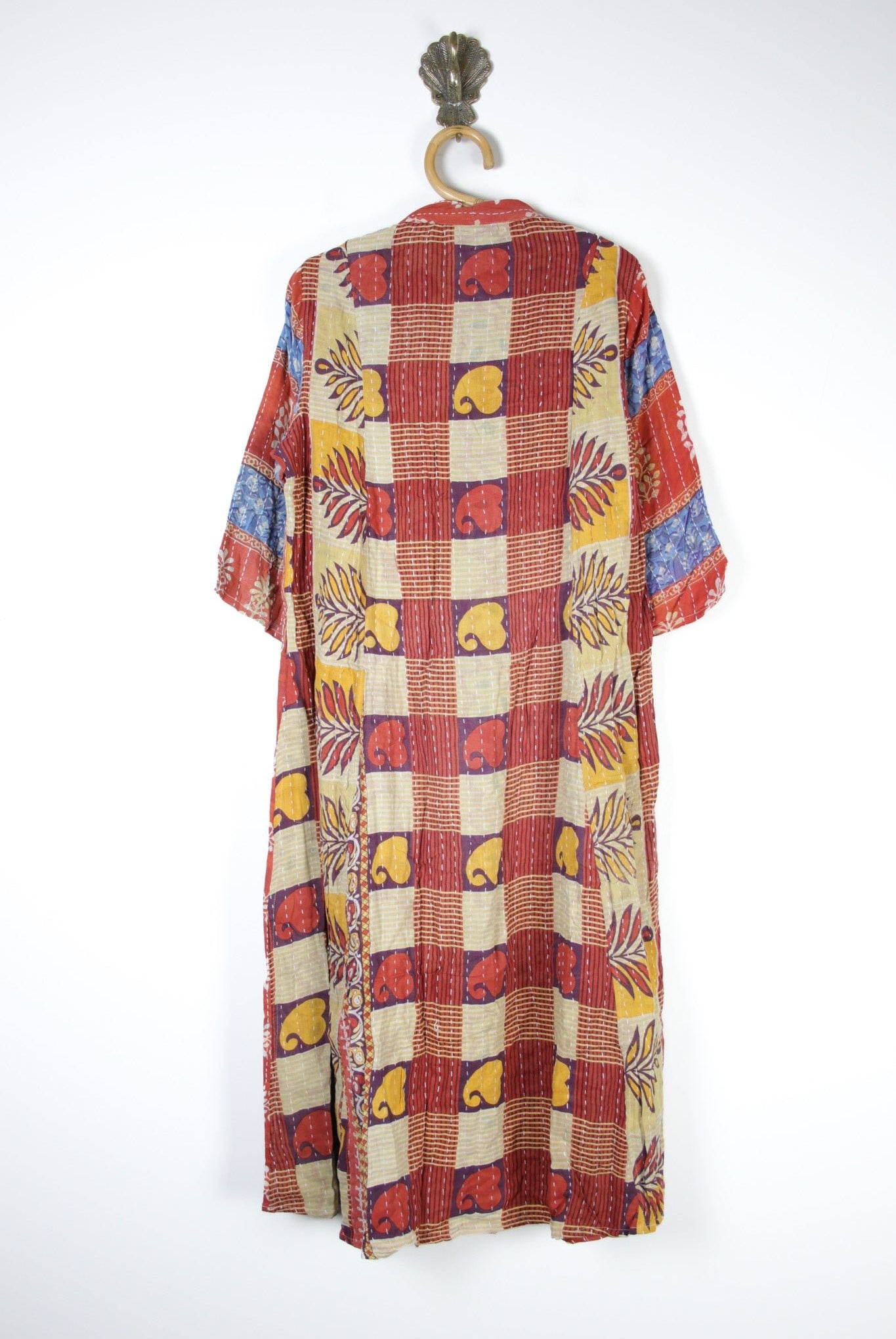 Selene Kantha Dress XL (14857) SeleneKanthaDressXLRenewVintage14857marked3 Renew Bohemian Pty Ltd