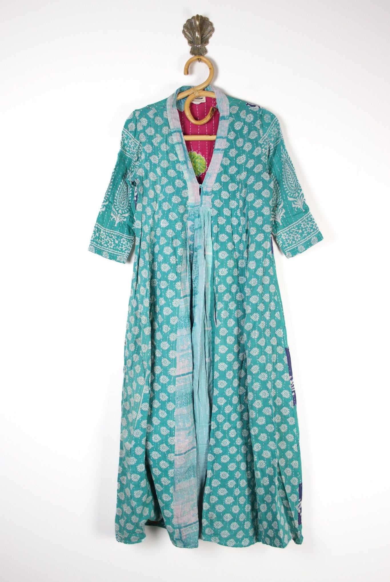 Selene Kantha Dress XS (14781) SeleneKanthaDressXSRenewVintage147811 Renew Bohemian Pty Ltd