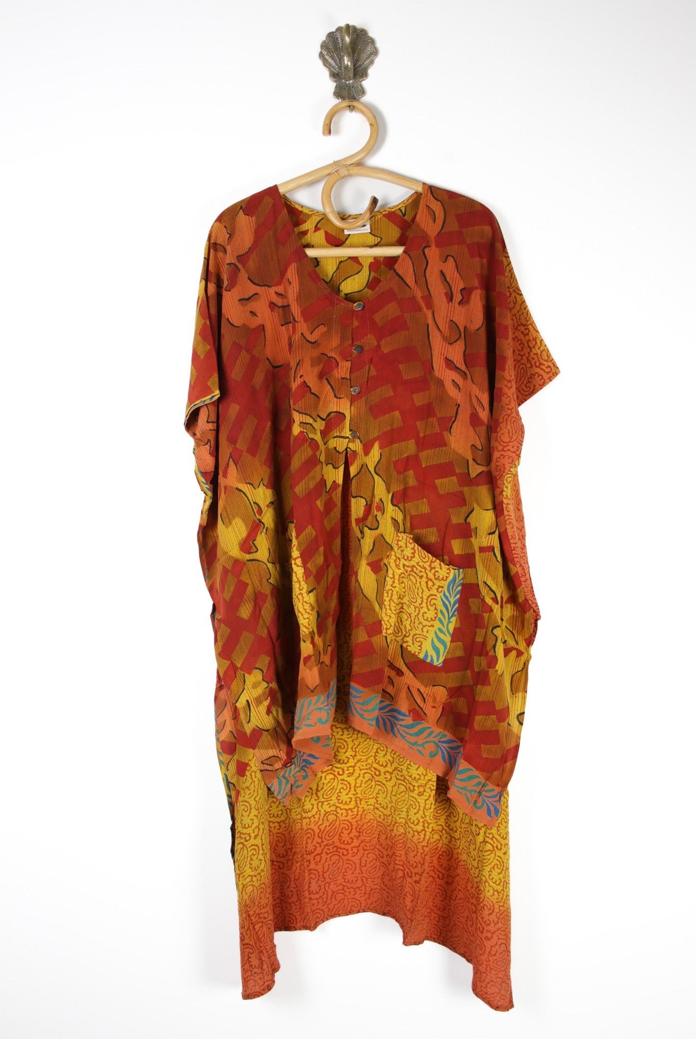 Mantra Silk Tunic (13007) SilkMantraRenewVintage130071 Renew Bohemian Pty Ltd
