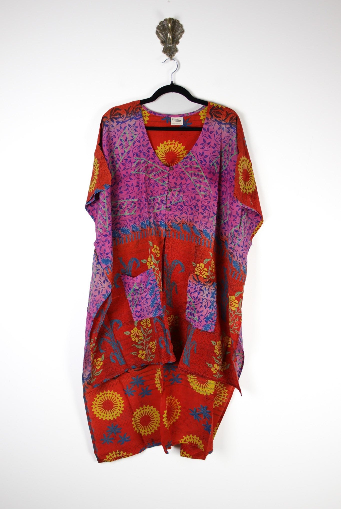 Mantra Silk Tunic (17535) SilkMantraTunicRenewVintage175351 Renew Bohemian Pty Ltd