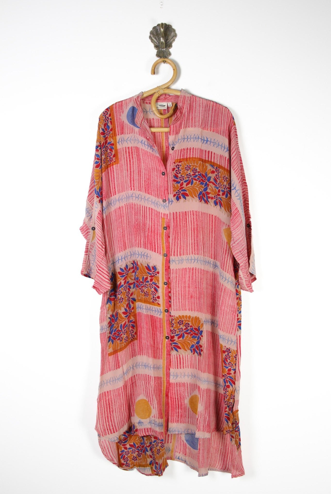 Jasmine Silk Shirtdress 2XL (13791) SilkShirtdress2XLRenewVintage137911 Renew Bohemian Pty Ltd