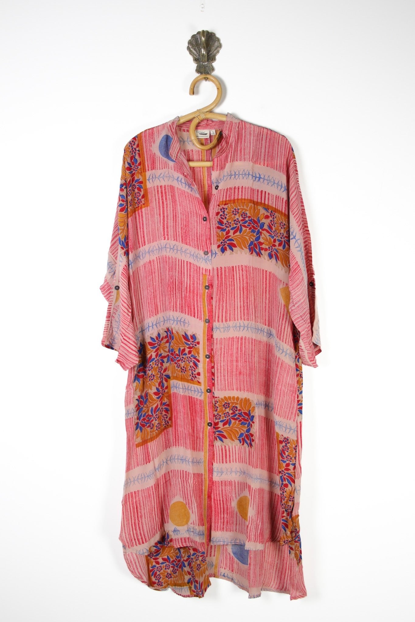 Jasmine Silk Shirtdress 2XL (13791) SilkShirtdress2XLRenewVintage137911 Renew Bohemian Pty Ltd