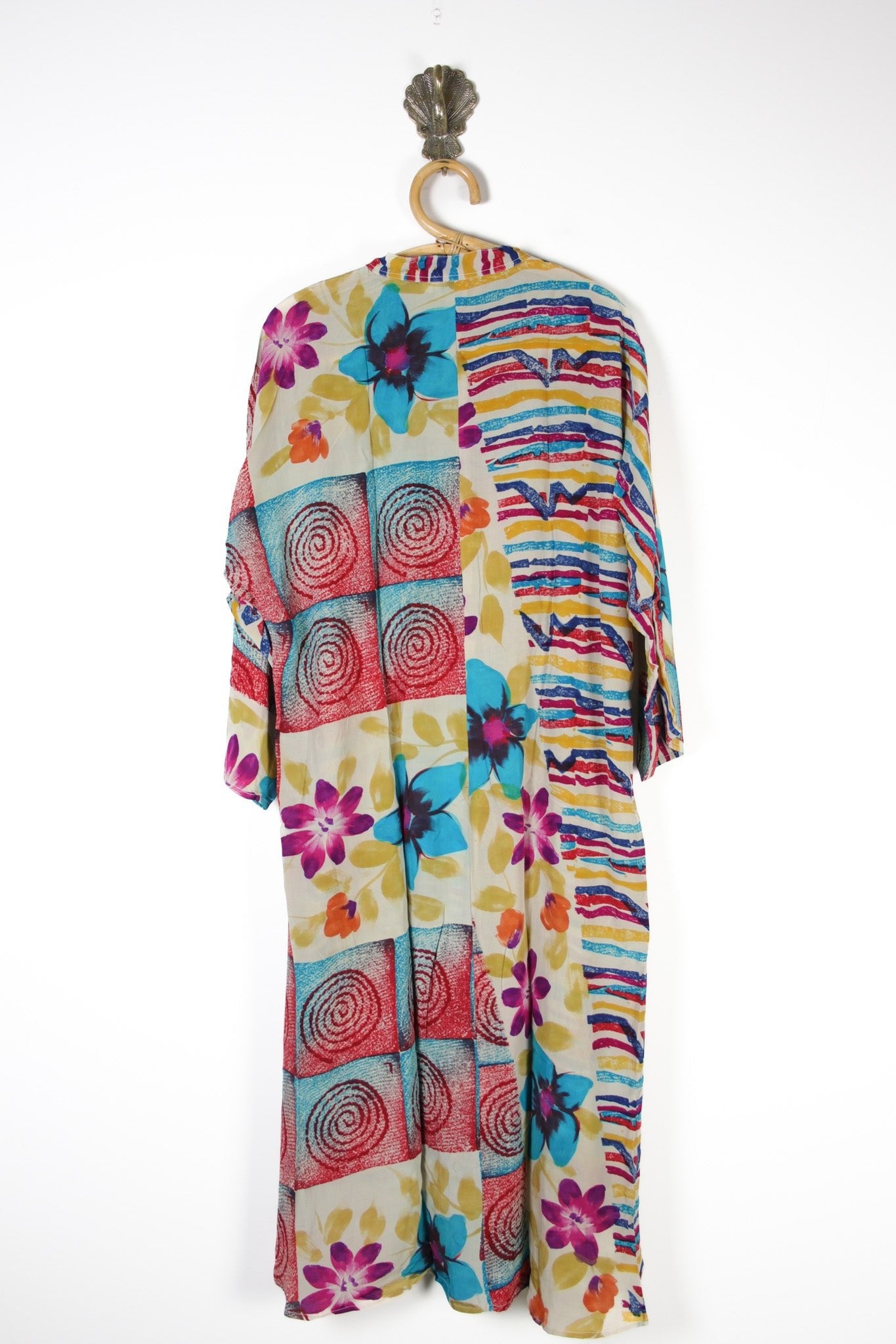 Jasmine Silk Shirtdress 2XL (13797) SilkShirtdress2XLRenewVintage137972 Renew Bohemian Pty Ltd