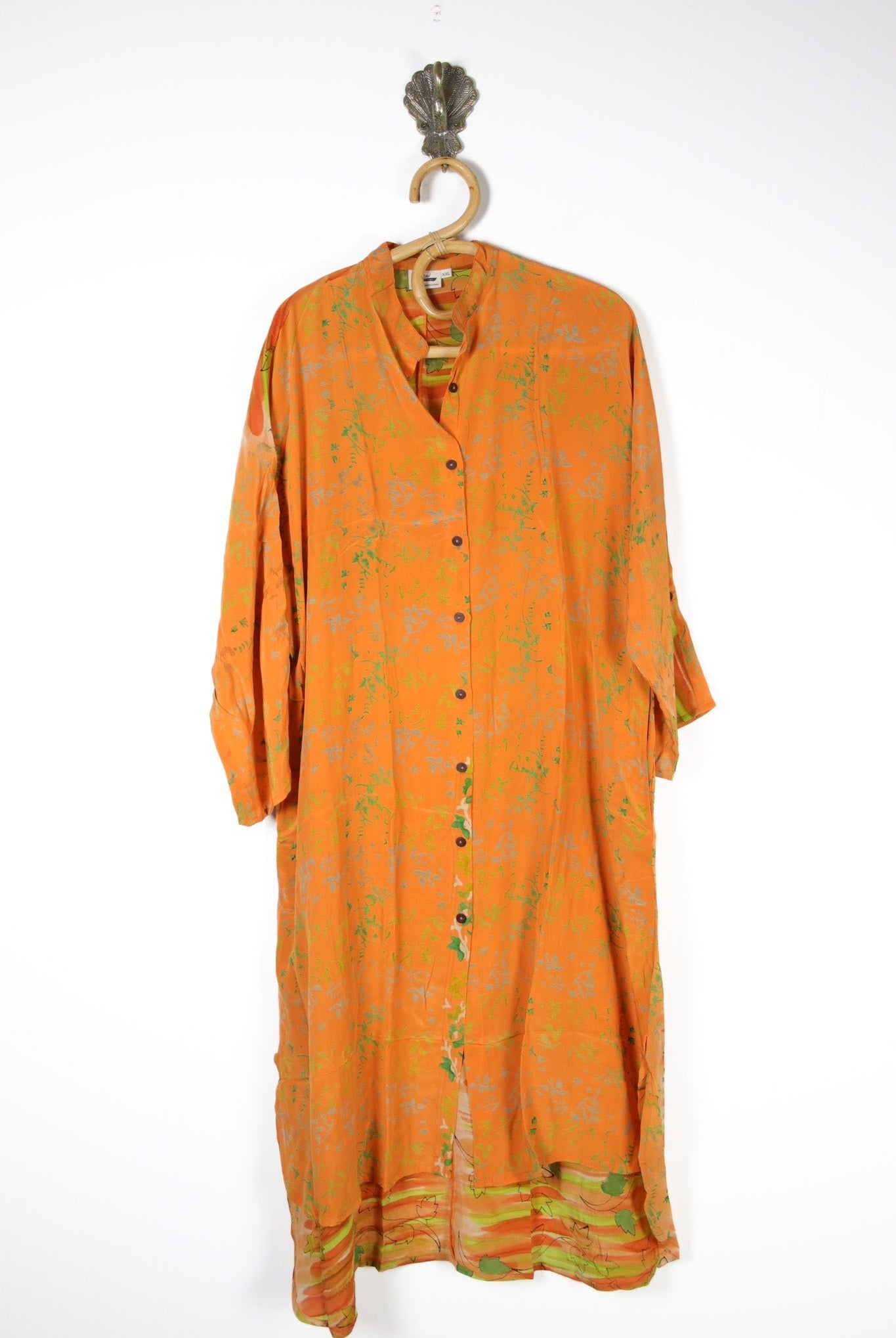 Jasmine Silk Shirtdress 2XL (13798) SilkShirtdress2XLRenewVintage137981 Renew Bohemian Pty Ltd