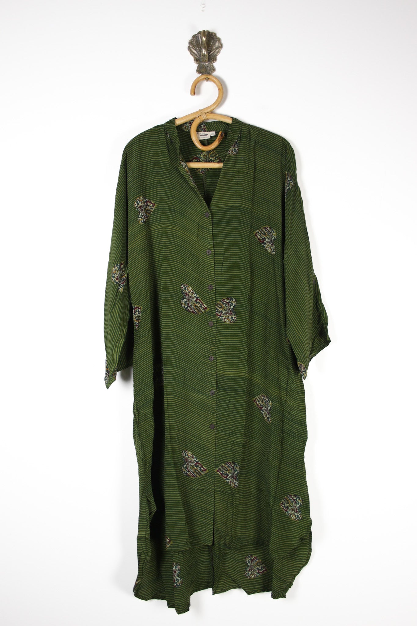 Jasmine Silk Shirtdress 2XL (13804) SilkShirtdress2XLRenewVintage138041 Renew Bohemian Pty Ltd