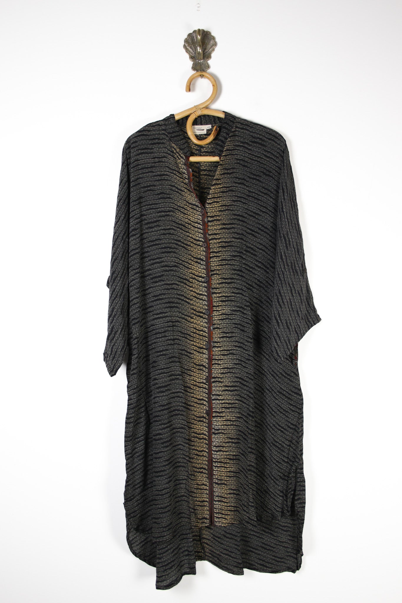 Jasmine Silk Shirtdress 2XL (13806) SilkShirtdress2XLRenewVintage138061 Renew Bohemian Pty Ltd