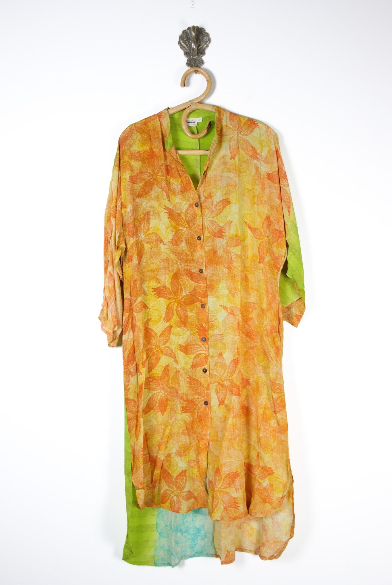 Jasmine Silk Shirtdress L (13674) SilkShirtdressLRenewVintage136741 Renew Bohemian Pty Ltd