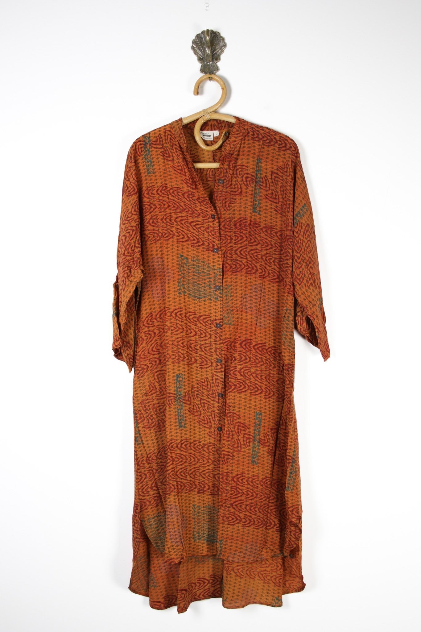 Jasmine Silk Shirtdress L (13680) SilkShirtdressLRenewVintage136801 Renew Bohemian Pty Ltd