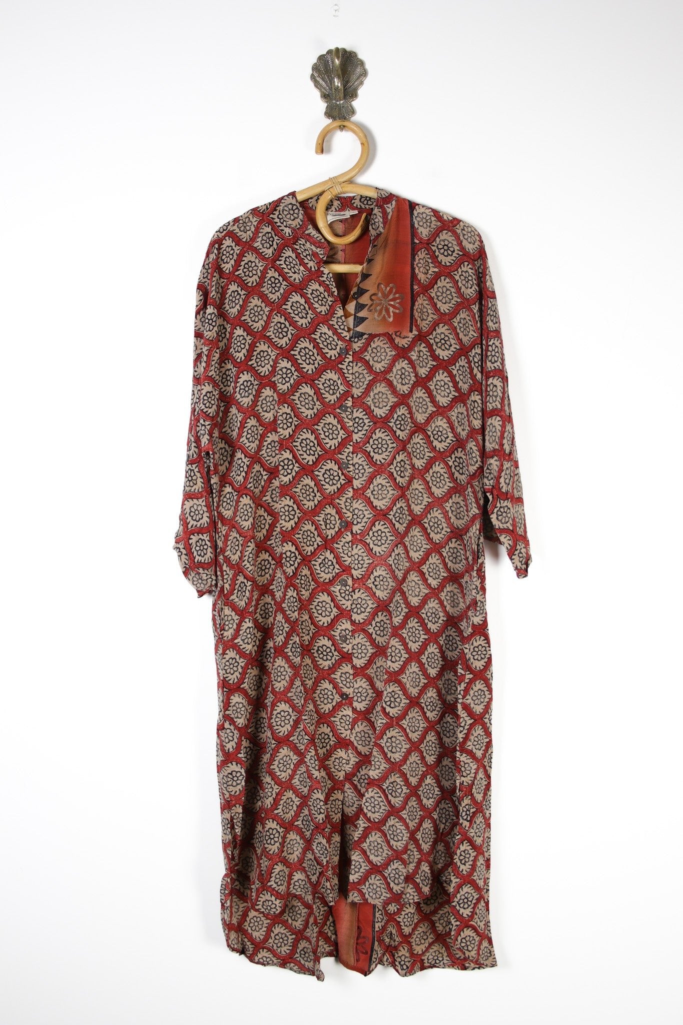 Jasmine Silk Shirtdress L (13687) SilkShirtdressLRenewVintage136871 Renew Bohemian Pty Ltd